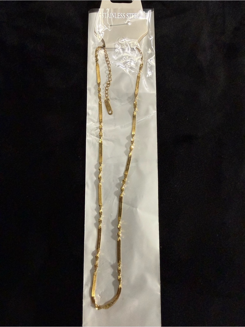 Gold plated Stainless Steel Women's Necklace - Gold Tone